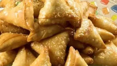 طريقة عمل سمبوسة باللوز اللذيذة بأسهل الخطوات